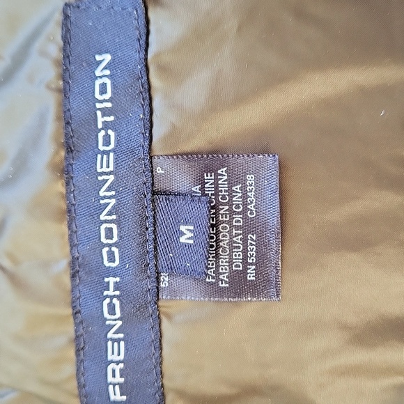 French Connection Puffer M forest green NWOT - Picture 2 of 4